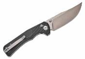 S250011 SENCUT Slybolt Black – Couteau Pliant EDC Thumb Stud & Crossbar Lock Lame Clip Point 9Cr18MoV Satin Manche G10 Noir - Livraison Gratuite