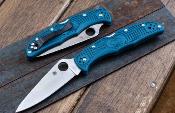 SC10FPK390 Spyderco Endura 4 Blue | Lame Drop Point Acier K390 | Manche FRN Bleu | Lockback | Clip Japan - Livraison Gratuite