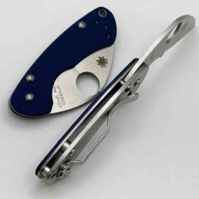 SC141GPCBL Spyderco Balance Sprint Run | Couteau Lame Acier CPM SPY27 | Manche G10 Cobalt Blue Frame Lock Made In Japan | Livraison Gratuite