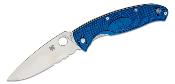 SC142PSBL Couteau Spyderco Resilience Lightweight Blue Lame Acier CPM-S35VN Serr - Livraison Gratuite