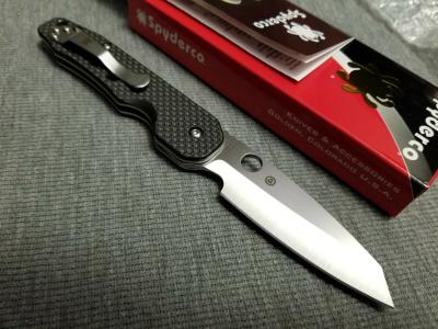 SC240CFP Couteau Spyderco Smock Lame S30V Manche G-10/Fibre Carbone - Livraison Gratuite