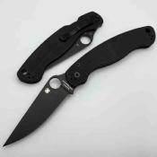 SC36GMCBKP2 Spyderco Military 2 Salt | Couteau Lame Acier CPM MagnaCut Black DLC | Manche Black G10 Compression Lock USA - Livraison Gratuite
