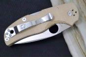 SC41MPCW5 Spyderco Native 5 - Lockback Lame Acier CPM CruWear Satin | Manche Micarta Brun Made USA - Livraison Gratuite