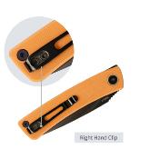 SRM105MGJ SRM Air 105M-GJ | Lame Drop Point Acier 14C28N | Manche G10 Orange | Liner Lock | IKBS - Livraison Gratuite