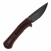 T1024A1 Couteau Tenable Kratos Pliant Drop Point Acier Nitro-V Manche G10 Black/Red Sécurité Liner Lock - Livraison Gratuite 