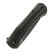 T1024A4 Couteau Tenable Kratos Pliant Drop Point Acier Nitro-V Manche G10 Black&Green Sécurité Liner Lock - Livraison Gratuite 