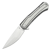 T1024A5 Tenable Kratos Couteau Lame Acier Nitro-V Manche G10 Noir & Blanc Linerlock Clip - Livraison Gratuite