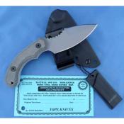 TPFELS01 Couteau Fixe TOPS Felony Stop Lame Acier 1095 Grise Manche Micarta Gris Housse Kydex USA - Livraison Gratuite