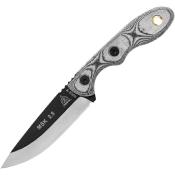 TPMSKBLM Couteau Fixe TOPS Mini Scandi Lame Acier 1095 Manche Micarta Noir Étui Kydex Made In USA - Livraison Gratuite