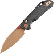 TVJM14CG14 — Couteau Trivisa Otter Crossbar Lock Lame Acier 14C28N Drop-Point Manche Carbone G10 Noir Chasse Bushcraft Livraison Gratuite