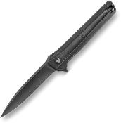TVTY28BM14 Couteau Trivisa Seagull-Black Drop Point Lame Acier 14C28N Manche Micarta Black Bearing Liner Lock - Livraison Gratuite