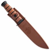 UC3476 USMC Tanto Survival  | Machette Tactique | Lame Inox 235 mm | Manche Cuir Empilé | Étui Cuir - Livraison Gratuite