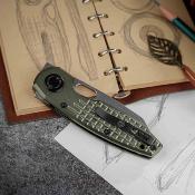 VOSA1918 Vosteed Ankylo – Couteau lame Acier Elmax Reverse Tanto Manche aluminium Olive Drab Vanchor Lock - Livraison Gratuite