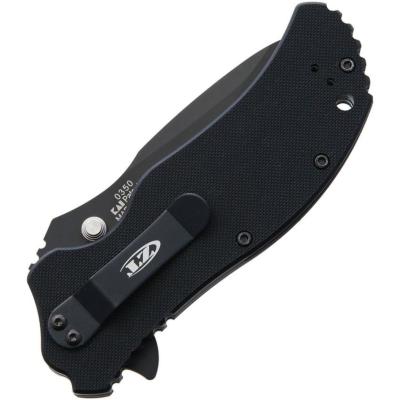 ZT0350TR — Couteau Zero Tolerance ZT0350TR Made in USA Lame Acier CPM S30V 59.5-61 HRC Black DLC Drop Point Manche G10 Tritium Linerlock Clip Livraison Gratuite