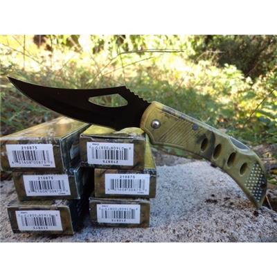 Lot de Couteaux 6 Couteaux de Chasse Lame Acier Carbone Scrimitar Manche Camo Lockback CN210875 - Free SHipping