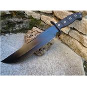 CN211514PL Couteau Bowie Chasseur D'ours Acier 3Cr13 Etui Nylon - Livraison Gratuite