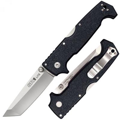 SC122SBBK Couteau Spyderco Tenacious Black Lame 8Cr13MoV Serrated Manche FRN - Livraison Gratuite