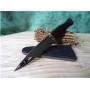 Couteau Dague Scottish Dirk Sheffield Sgian Dubh Acier Carbone Manche Bois Made In England SHE013 - Free Shipping