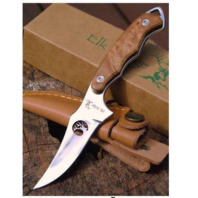 Couteau SKINNER ELK RIDGE ER059 CHASSE Sharpfinger Style Burlwood