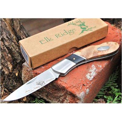 ER072D Beau Couteau ELK RIDGE CHASSE Cerf - Dessin sur Lame