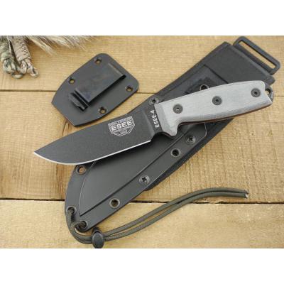 Couteau de Survie ESEE Model 4 Lame Acier 440C Manche Micarta Etui Kydex + Molle USA ES4PMBB - Free Shipping