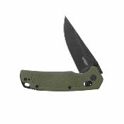 KUB464C Kubey Geri | Couteau Lame Acier 14C28N Satin | Manche G10 Green | Crossbar Lock | Livraison Gratuite