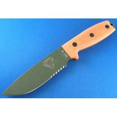 COUTEAU RAT CUTLERY ESEE ORANGE - RAT Cutlery RC-4 Orange OD Knife Serrated COUTEAU DE COMBAT RAT CUTLERY RC4SOD