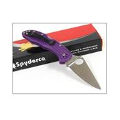 Couteau Spyderco Delica Flat Ground Purple FRN DELICA 4 Made In Japan SC11FPPR