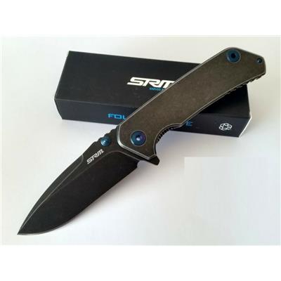 SRMK920 Couteau SRM Knives 9008-SB Framelock Acier 12C27 - Livraison Gratuite