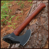 UC3438 Hache de Survie United Cutlery Bushmaster Axe Acier 1055 Carbon Etui Cuir - Livraison Gratuite