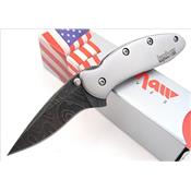 Couteau Kershaw Chive A/O Damas 416 Couches Manche Acier 410 Framelock Made In USA KS1600DAM - Free SHipping