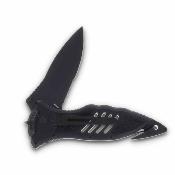 BH15M311BK — Couteau Blackhawk CQD Large Button Lock Lame Acier D2 Partiellement Serré Manche Nylon Livraison Gratuite