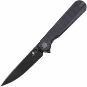 BTKMK13H Couteau Bestechman Flick | Lame Drop Point Acier D2 Black PVD | Manche Black G10 Linerlock - Livraison Gratuite