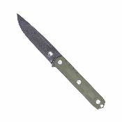 CBTOWODGDNS Couteau CobraTec Outdoor Warrior Housse Kydex | Lame Drop Point Acier D2 | Manche G10 Green - Livraison Gratuite
