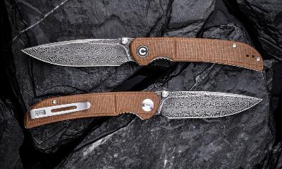 CIVC2107DS1 Couteau CIVIVI Imperium Damas Manche Micarta Brown - Livraison Gratuite