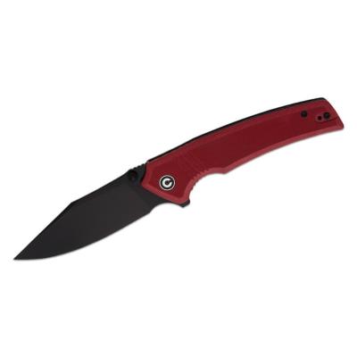 CIVC230272 Couteau Pliant Civivi Tranquil Lame Acier 14C28N Manche G10 Rouge Liner Lock - Livraison Gratuite