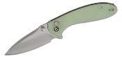 CIVC240313 CIVIVI Faeger – Couteau Pliant Button Lock | Lame Drop Point 14C28N | Manche G10 Jade - Livraison Gratuite