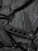 CIVC240671  Couteau CIVIVI Pragma Prime Wharncliffe Lame Acier Sandvik 14C28N Manche Aluminium Black Button Lock - Livraison Gratuite