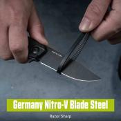 CIVC25015A1 Civivi Navo Black – Couteau Pliant Lame Acier Nitro-V Black Manche G10 Noir, Roulements Ceramique – Livraison Gratuite