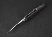 CMB02B Couteau CMB Made Knives Prowler Black&Blue Titanium/FCarbone Lame M390 IKBS - Livraison Gratuite