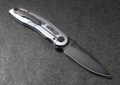 CMB07B Couteau CMB Made Knives Knight Blue Lame Acier M390 Manche Titane IKBS - Livraison Gratuite