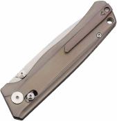 CMB17G CMB Braveman Bronze | Couteau Lame Drop Point Acier CPM-S35VN Satin | Manche Titanium Axis Lock - Livraison Gratuite