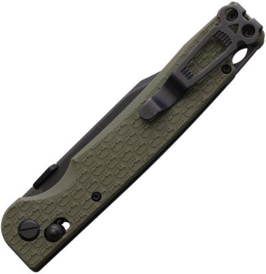 DGRPKXOLBW — Couteau Pliant Daggerr Pike Crossbar Lock Lame Acier 8Cr14MoV Black Stonewash Manche Plaquettes FRN Vert OD Thumb Disk Livraison Gratuite