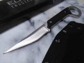 EE20691SL – Lot de 3 ElitEdge Kiridashi Satin – Couteau Lame Acier 440 Manche Synthétique Noir – Étui Ceinture Plastique Noir – Livraison Gratuite