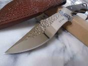 ERFIX125 Elk Ridge - Couteau Survie Manche Bois Lame Acier Inox Drop Point Étui Cuir - Livraison Gratuite