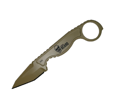 FBF2499 Couteau Tactical Flagrant Beard Havoc Karambit Coyote Lame Acier Carbone 1095 Made USA - Livraison Gratuite