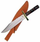 FTS156 Poignard Frost Cutlery Trophy Stag Bowie Lame Acier Inox Etui Cuir - Livraison Gratuite