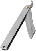 HIGOBL161 — Couteau Higonokami XL Lame Acier VG10 Made in Japan Satiné Manche Acier Inox Chikiri Clip Livraison Gratuite