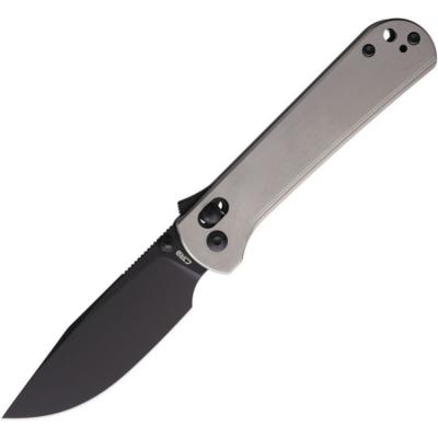 J1960BTI Couteau Pliant CJRB Bolt Lame Acier AR-RPM9 Manche Titane Gris Recoil Lock - Livraison Gratuite