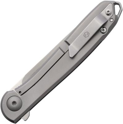 KARB109 Karbon Tidbit - Couteau Pliant Frame Lock | Lame Drop Point Satin CPM S35VN | Manche Titane Gris IKBS - Livraison Gratuite